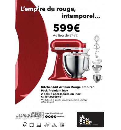 KitchenAid Artisan Rouge Empire - Pack Premium